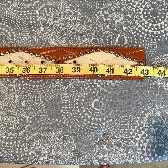 Micheal Michael Kors Genuine Leather Cowhide Studded Western  Belt Size L - Picture 6 of 6